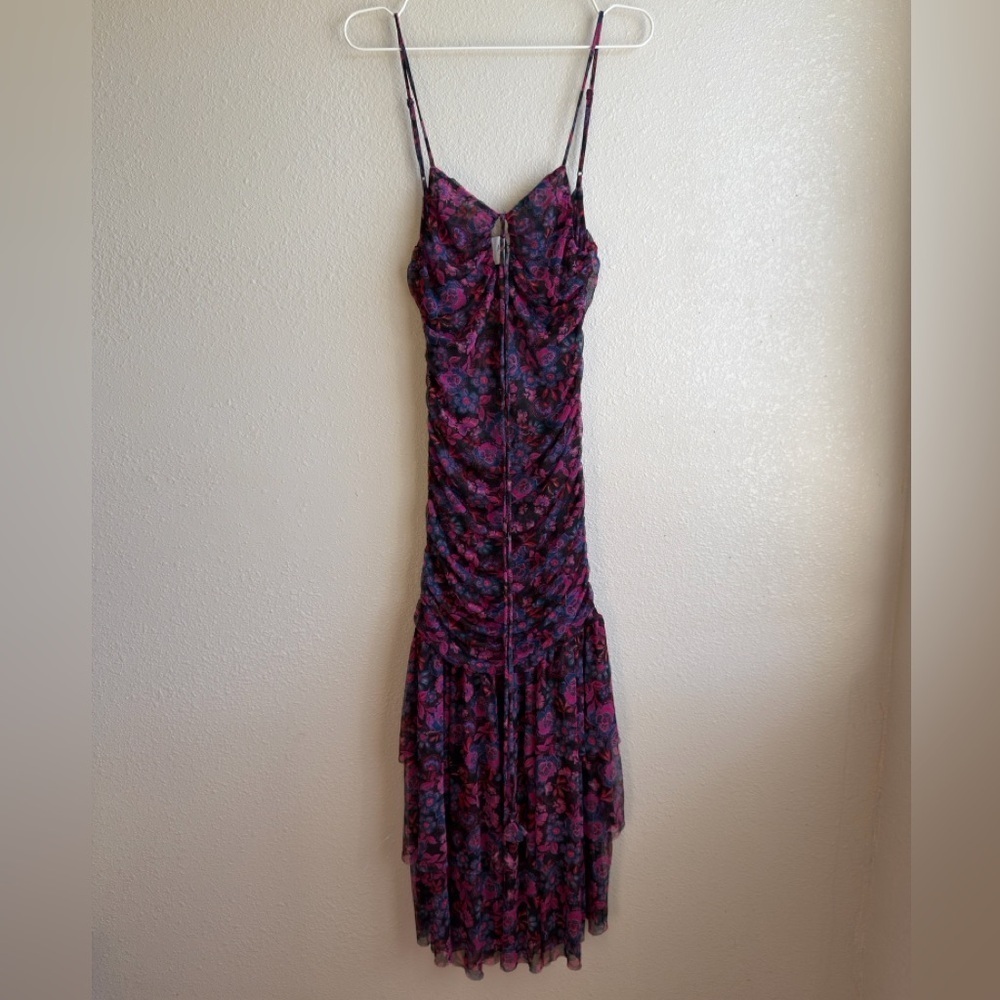 MISA Los Angeles Nicola Midi Dress in Electric Ditsy - Picture 3 of 9